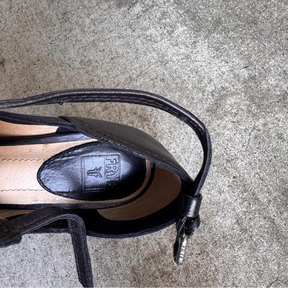 Frye Black Leather Heeled Boots - Picture 6 of 6